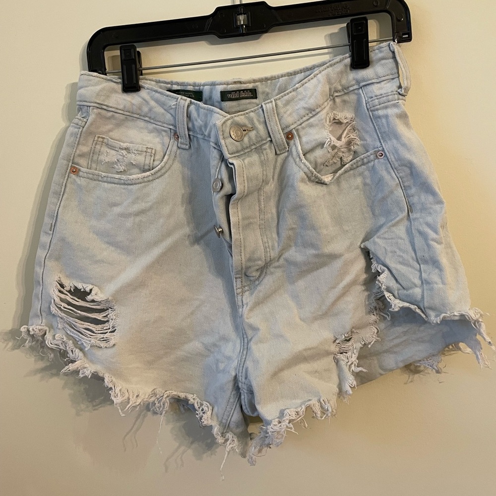 Wild Fable Light Blue Distressed Jean Shorts